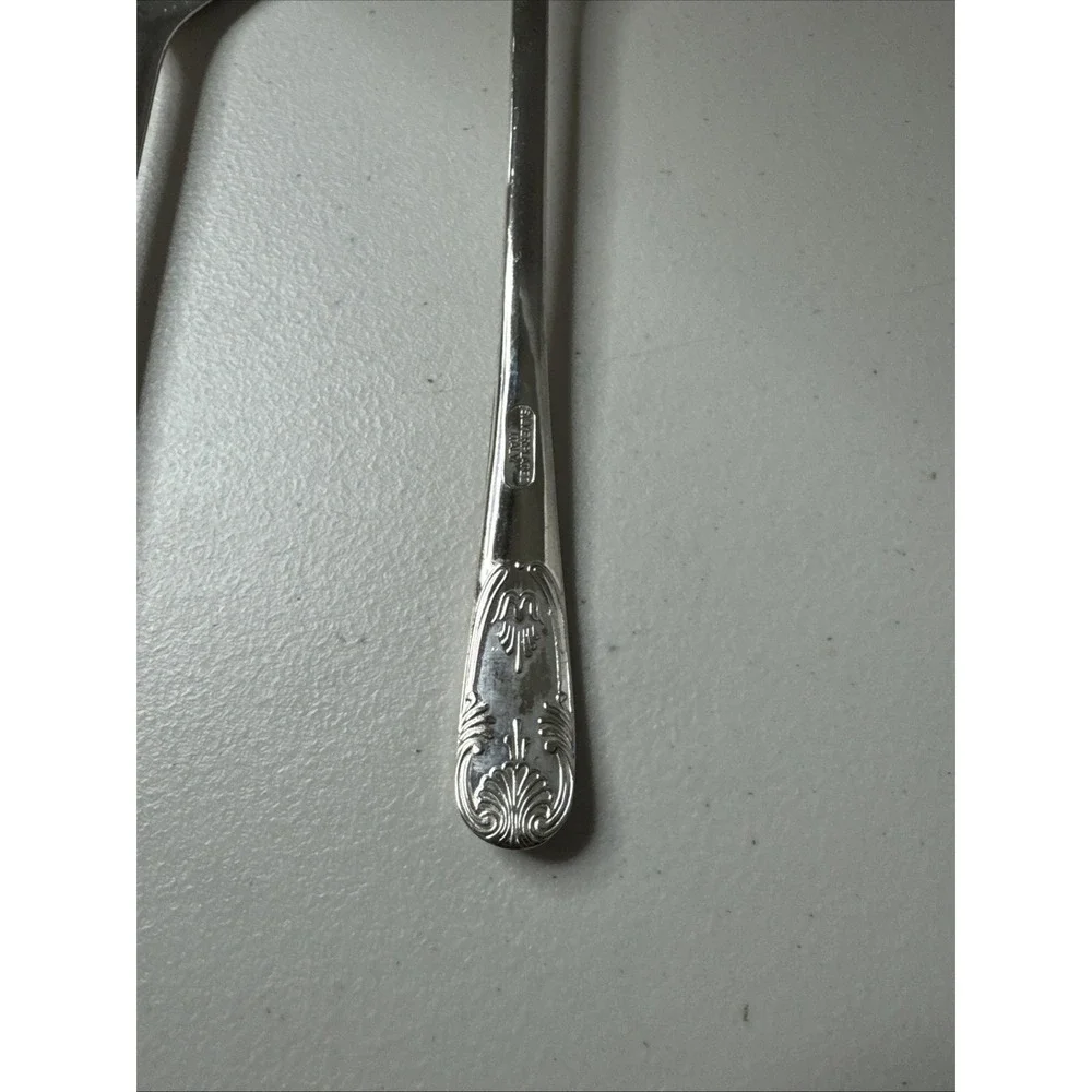 Vintage Silver Plated Salad Serving Spoon & Fork‎ Set from ITALY - 2-Piece Set